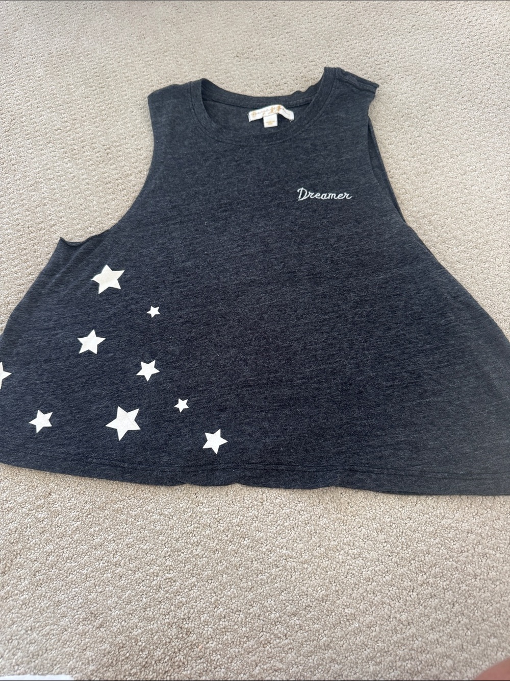 Spiritual Gangster Charcoal 'Dreamer' Star Tank Top